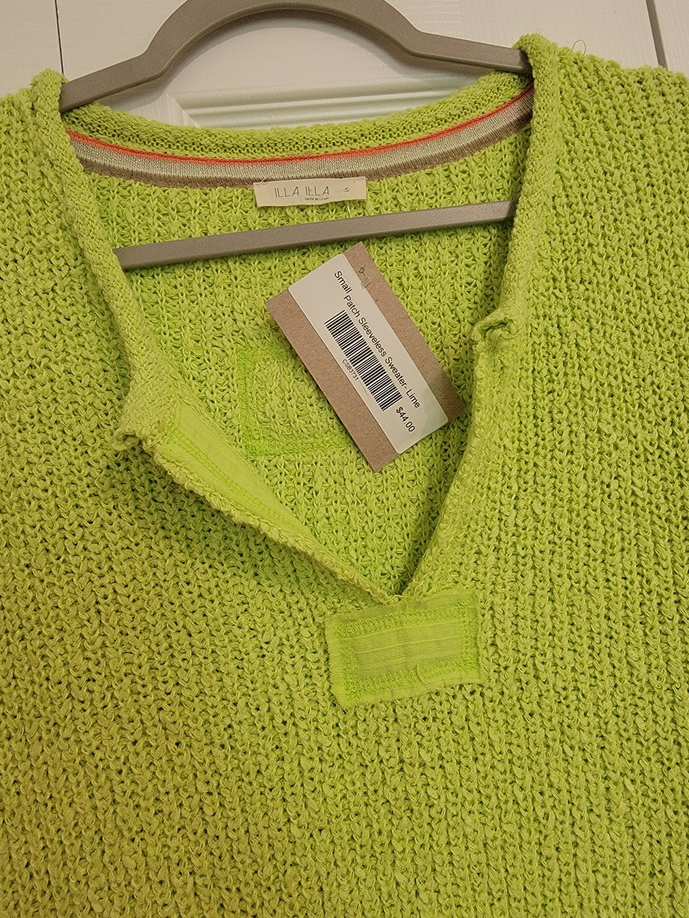 ILLA ILLA Bright Lime Knit Sleeveless Vest - Picture 3 of 5